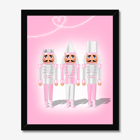 Pink Nutcracker group framed prints